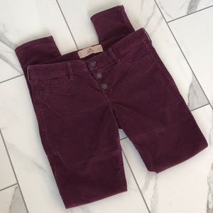 Hollister Corduroy Button Fly Pants